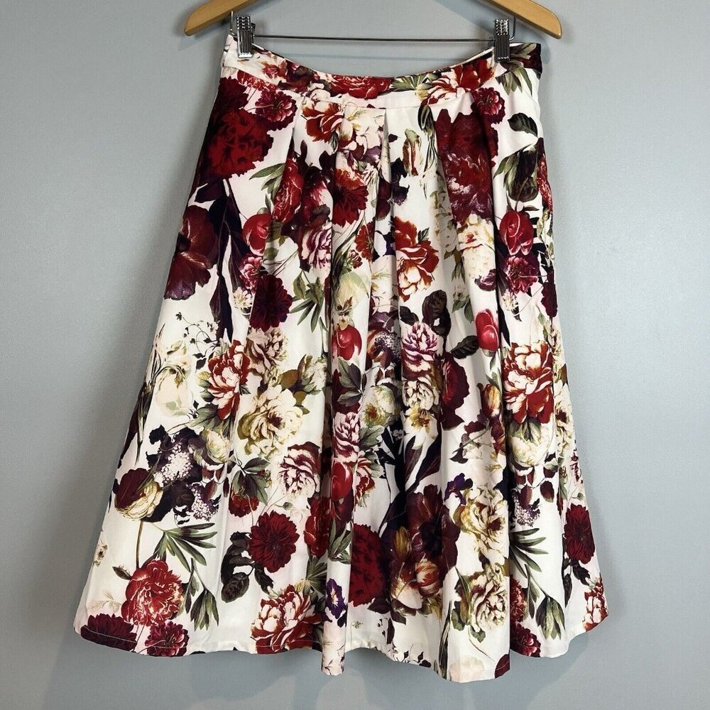 Disney Alice Through the Looking Glass Skirt by Giuliana Size 10 Floral Midi